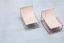 valerie_objects Rocking Chair, brass - leather