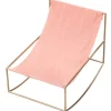 valerie_objects Rocking Chair, brass - pink