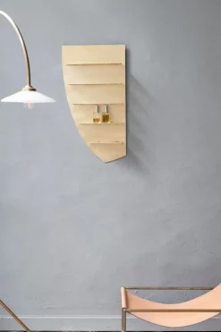 valerie_objects Rocking Chair, brass - pink