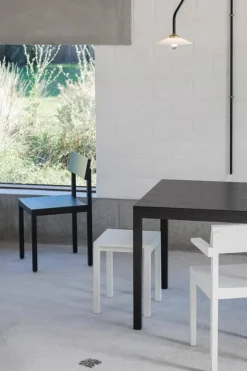 valerie_objects Silent dining table, S, coal