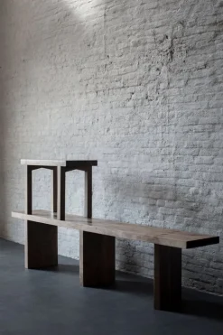 valerie_objects Solid bench, 65 cm, walnut