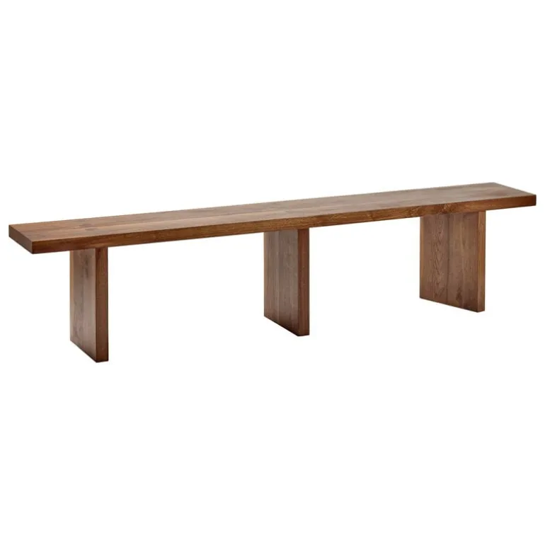 valerie_objects Solid bench, 200 cm, walnut