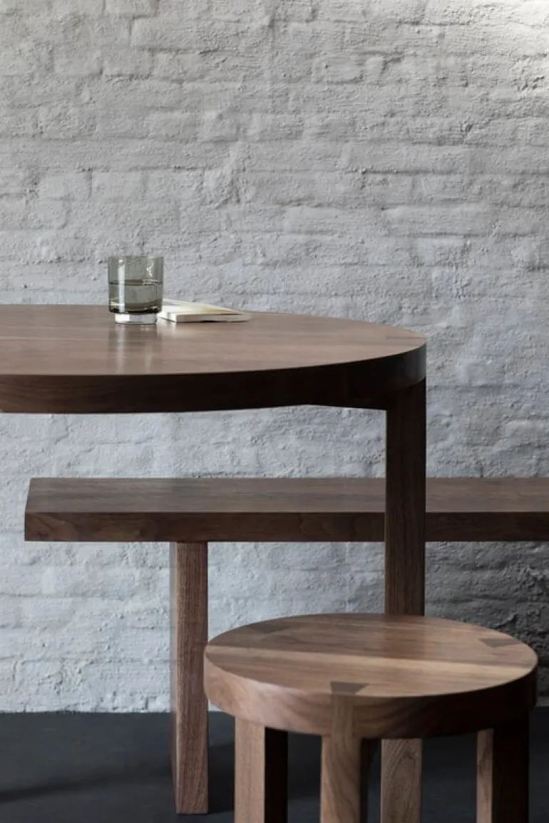 valerie_objects Solid bench, 200 cm, walnut