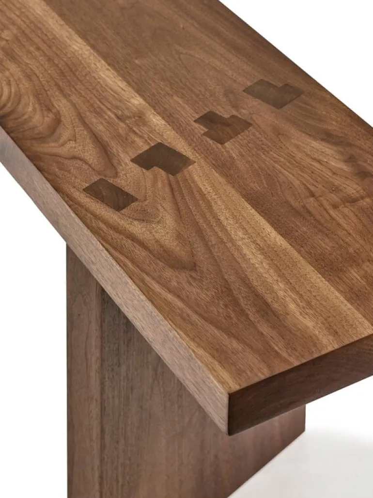 valerie_objects Solid bench, 200 cm, walnut