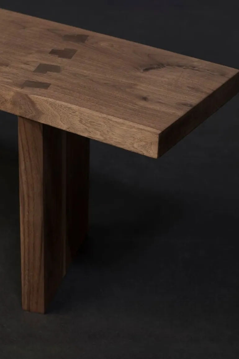 valerie_objects Solid bench, 200 cm, walnut