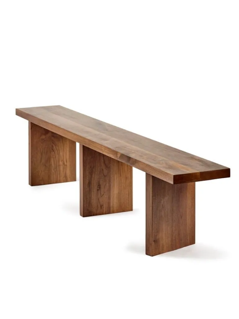 valerie_objects Solid bench, 200 cm, walnut