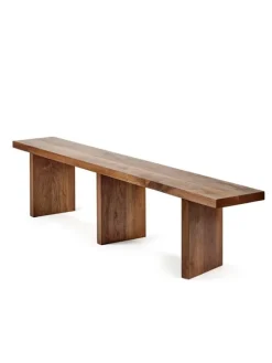 valerie_objects Solid bench, 200 cm, walnut