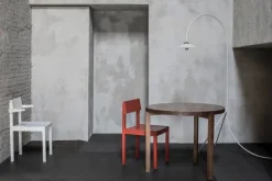 valerie_objects Solid dining table, 90 cm, walnut