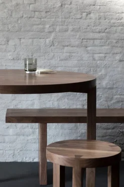 valerie_objects Solid stool, walnut