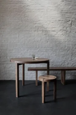 valerie_objects Solid stool, walnut