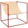 valerie_objects Solo Seat lounge chair, red - leather