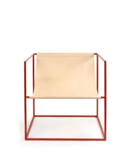 valerie_objects Solo Seat lounge chair, red - leather