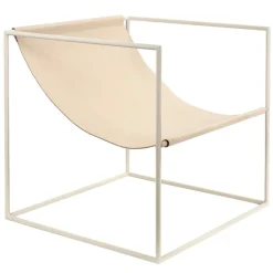 valerie_objects Solo Seat lounge chair, cream - leather