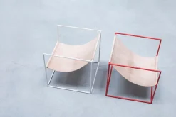 valerie_objects Solo Seat lounge chair, cream - leather