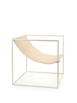valerie_objects Solo Seat lounge chair, cream - leather