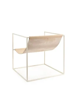 valerie_objects Solo Seat lounge chair, cream - leather