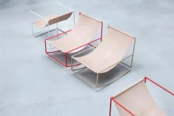 valerie_objects Solo Seat lounge chair, cream - leather