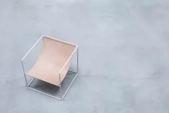 valerie_objects Solo Seat lounge chair, cream - leather