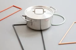 valerie_objects Trivets, 4 pcs, lacquered steel, black