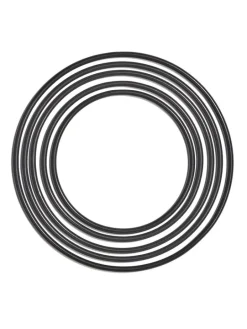 valerie_objects Trivets Round, 5 pcs, lacquered steel, black