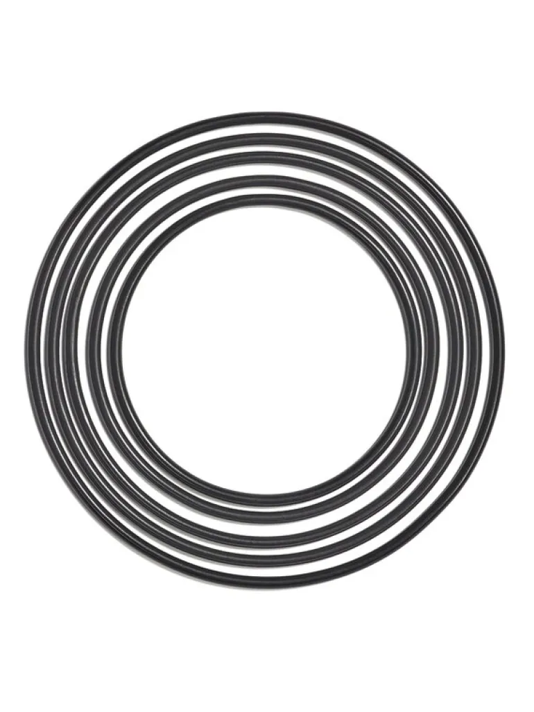 valerie_objects Trivets Round, 5 pcs, lacquered steel, black