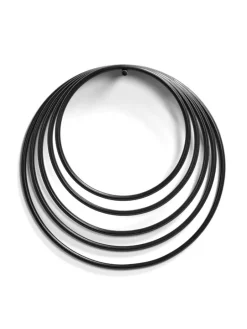 valerie_objects Trivets Round, 5 pcs, lacquered steel, black