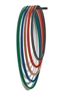 valerie_objects Trivets Round, 5 pcs, lacquered steel, multi colour