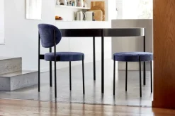 Verpan Series 430 dining table 120 cm, black laminate