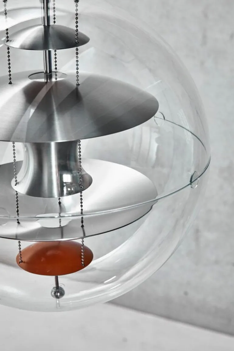 Verpan VP Globe pendant, 40 cm, brushed aluminium