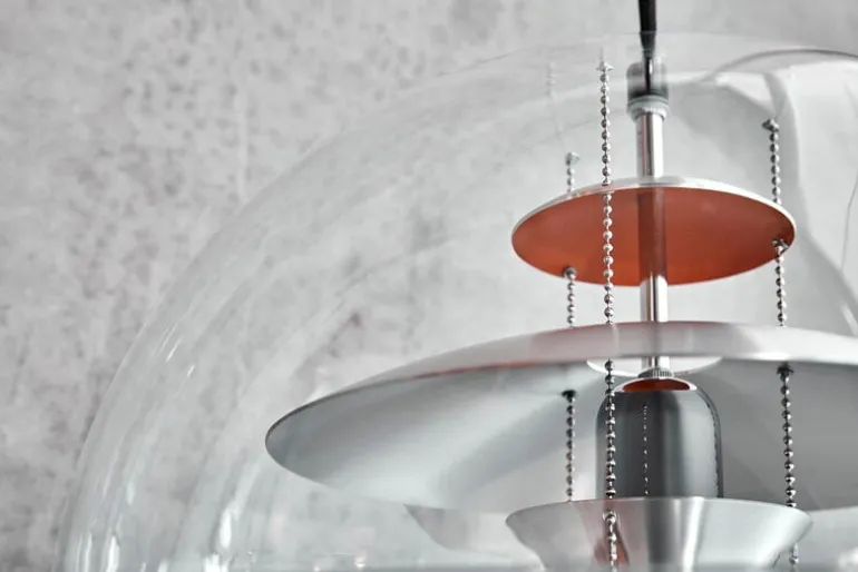 Verpan VP Globe pendant, 40 cm, brushed aluminium