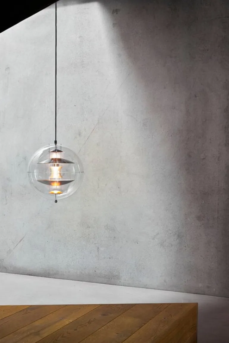 Verpan VP Globe pendant, 40 cm, brushed aluminium