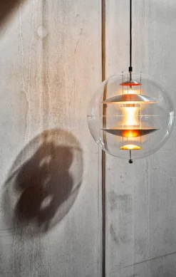 Verpan VP Globe pendant, 40 cm, brushed aluminium