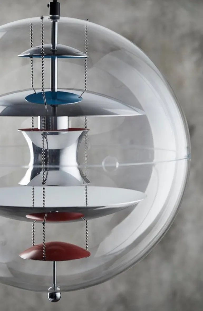 Verpan VP Globe pendant, 40 cm, polished aluminium