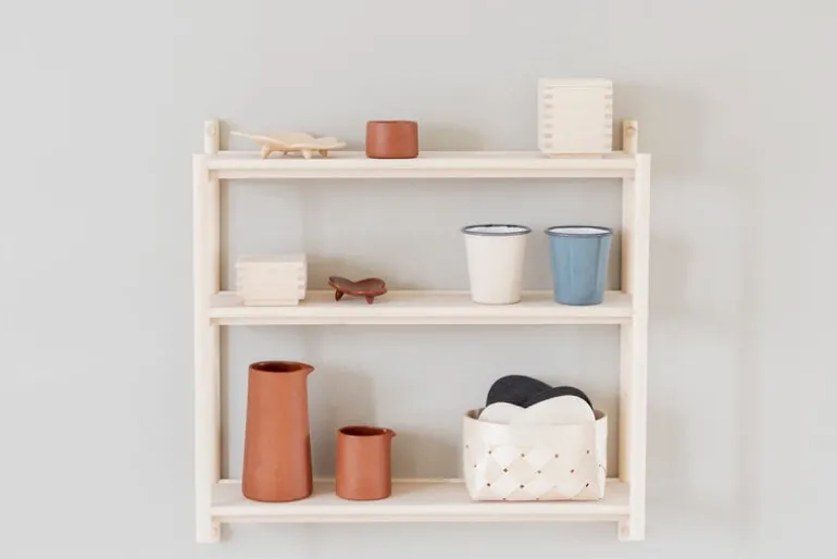 Verso Design Kamu wall shelf, high, birch