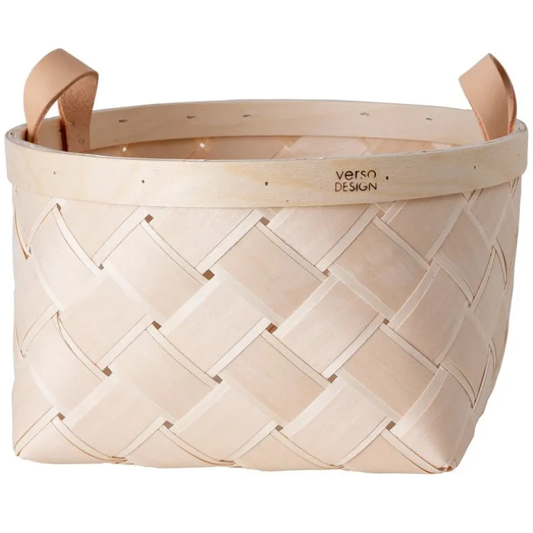 Verso Design Lastu birch basket, round, M
