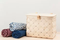 Verso Design Lastu birch basket with lid, rectangle