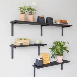 Verso Design Tikas wall shelf, 19 x 60 cm, black