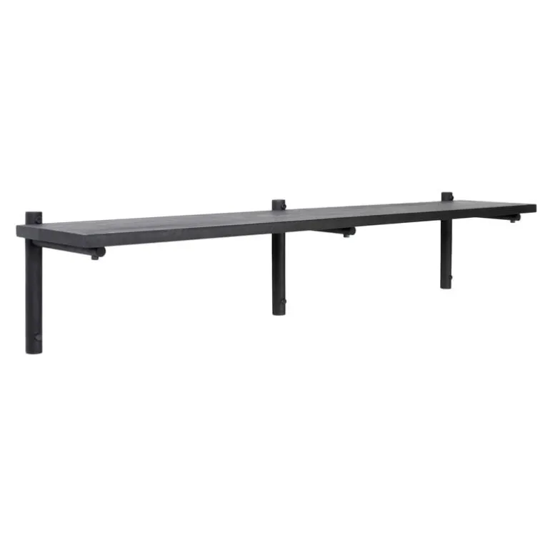 Verso Design Tikas wall shelf, 24 x 120 cm, black