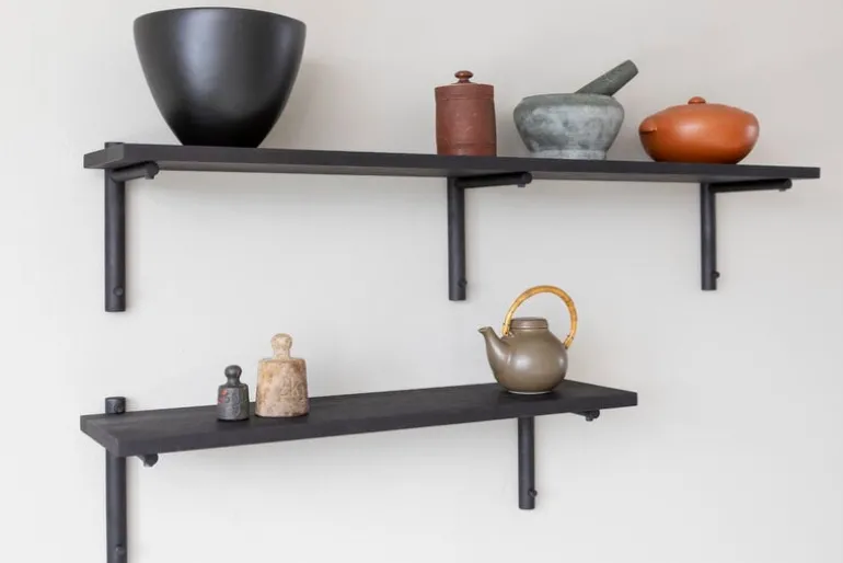 Verso Design Tikas wall shelf, 24 x 120 cm, black