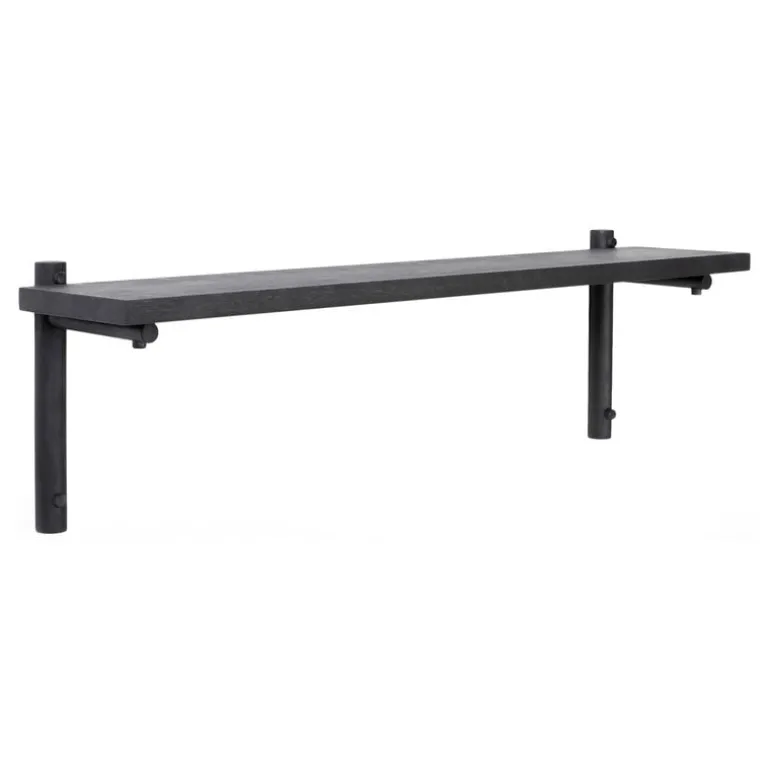 Verso Design Tikas wall shelf, 19 x 80 cm, black