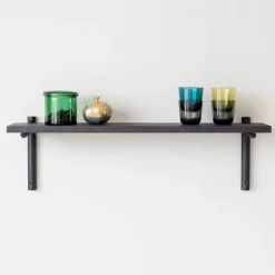 Verso Design Tikas wall shelf, 19 x 80 cm, black