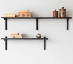 Verso Design Tikas wall shelf, 19 x 80 cm, black