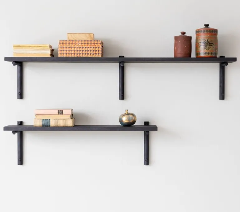 Verso Design Tikas wall shelf, 19 x 80 cm, black