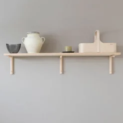 Verso Design Tikas wall shelf 24 x 120 cm, birch