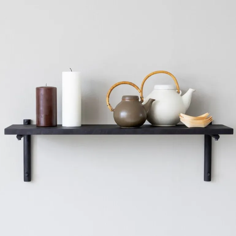 Verso Design Tikas wall shelf, 24 x 80 cm, black