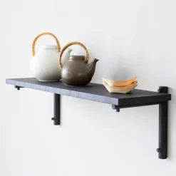 Verso Design Tikas wall shelf, 24 x 80 cm, black