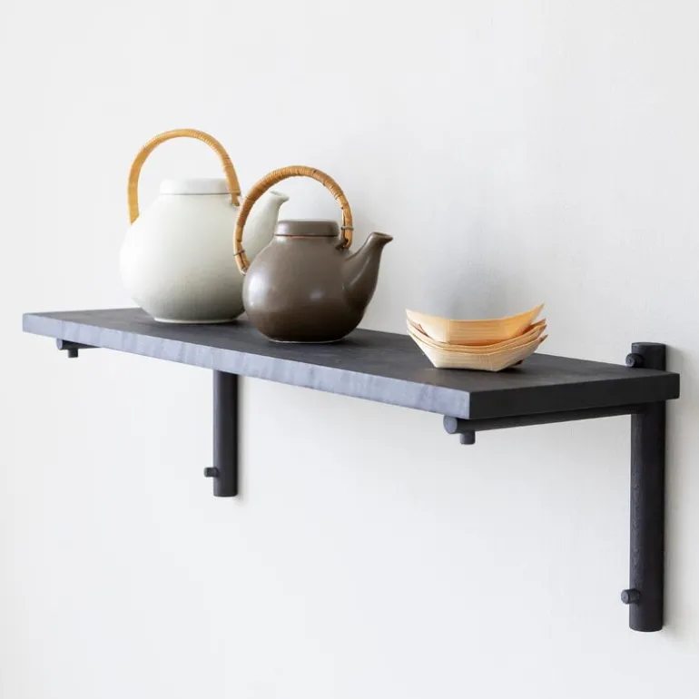 Verso Design Tikas wall shelf, 24 x 80 cm, black