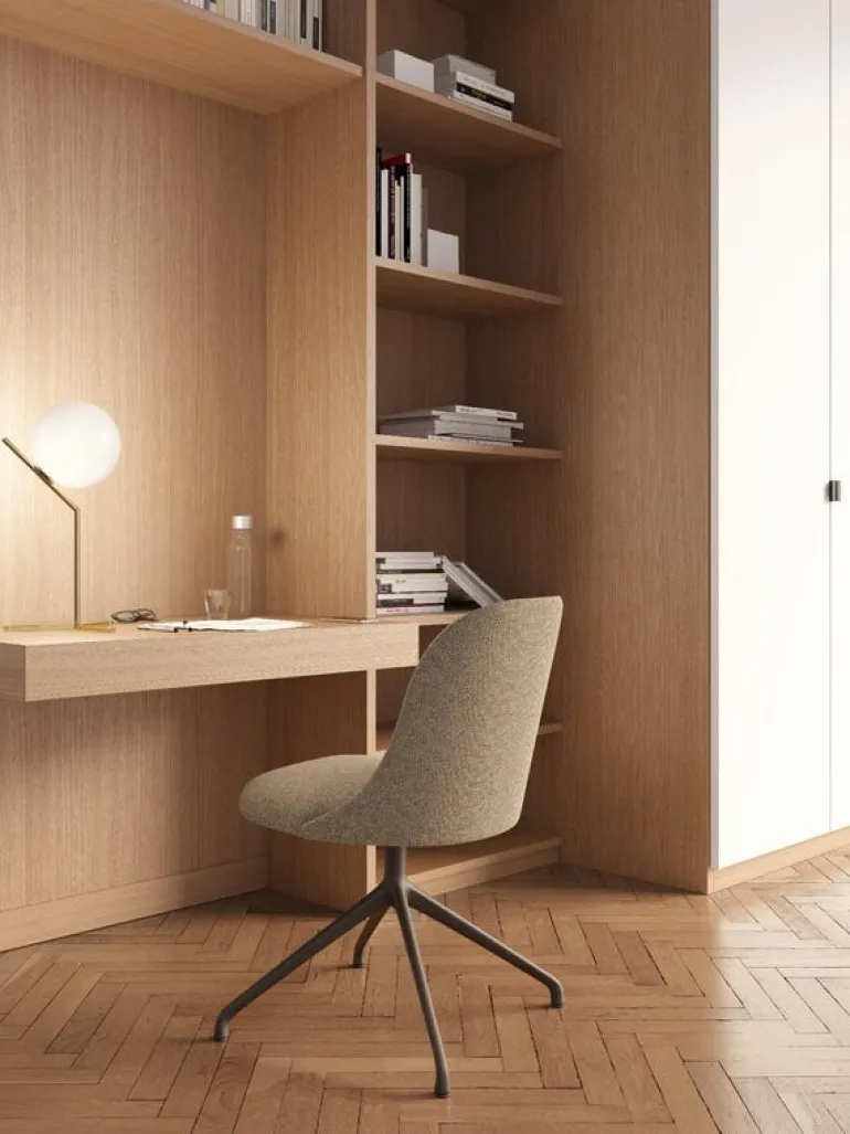 Viccarbe Aleta chair, pyramid swivel base, black - Gaudi 11