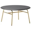 Viccarbe Aleta low table, 80 cm, brass - black
