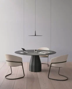 Viccarbe Burin table, 150 cm, black - black laminate